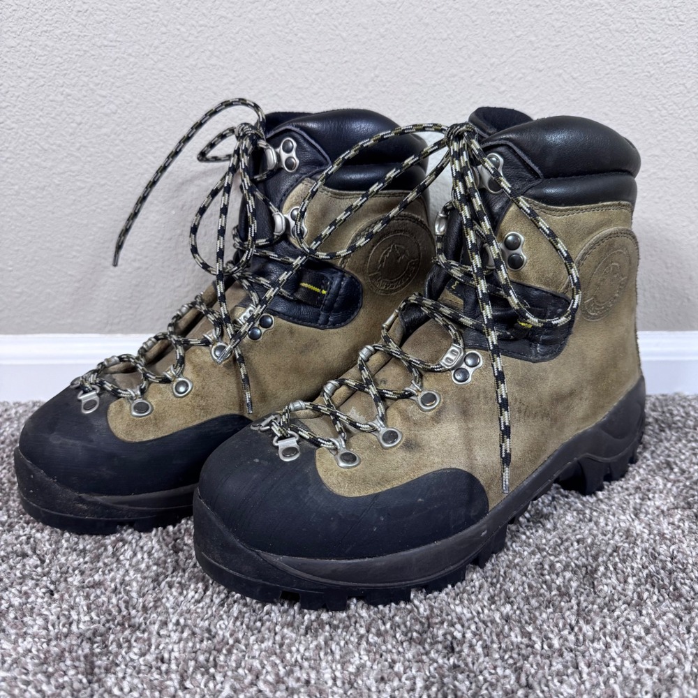 La Sportiva Makalu Mountaineering Alpine Leather Hiking Boots Vibram Sole Sz 41